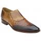 Belvedere "Lucas" Dark Brown / Camel / Tabac Crocodile / Italian Calf Loafer Shoes 1636