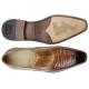 Belvedere "Lucas" Dark Brown / Camel / Tabac Crocodile / Italian Calf Loafer Shoes 1636