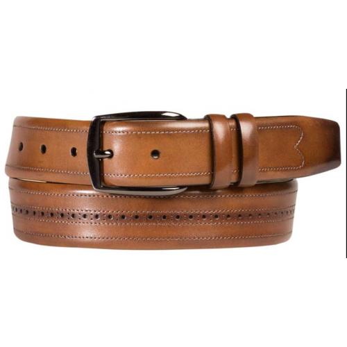 Mezlan AO10253 Tan Genuine Calfskin Belt.