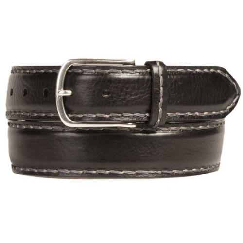 Mezlan AO10474 Black Genuine Calfskin Belt.