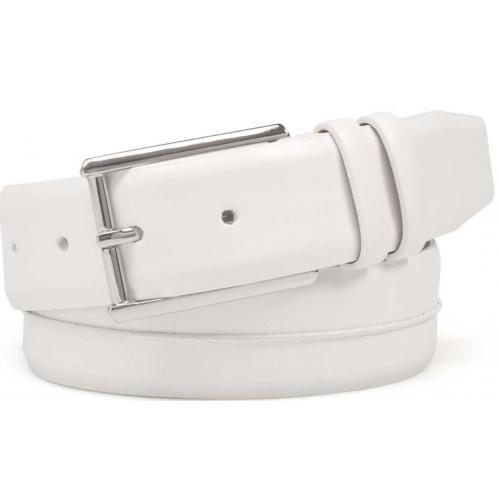 Mezlan AO10952 White Genuine Calfskin Belt.