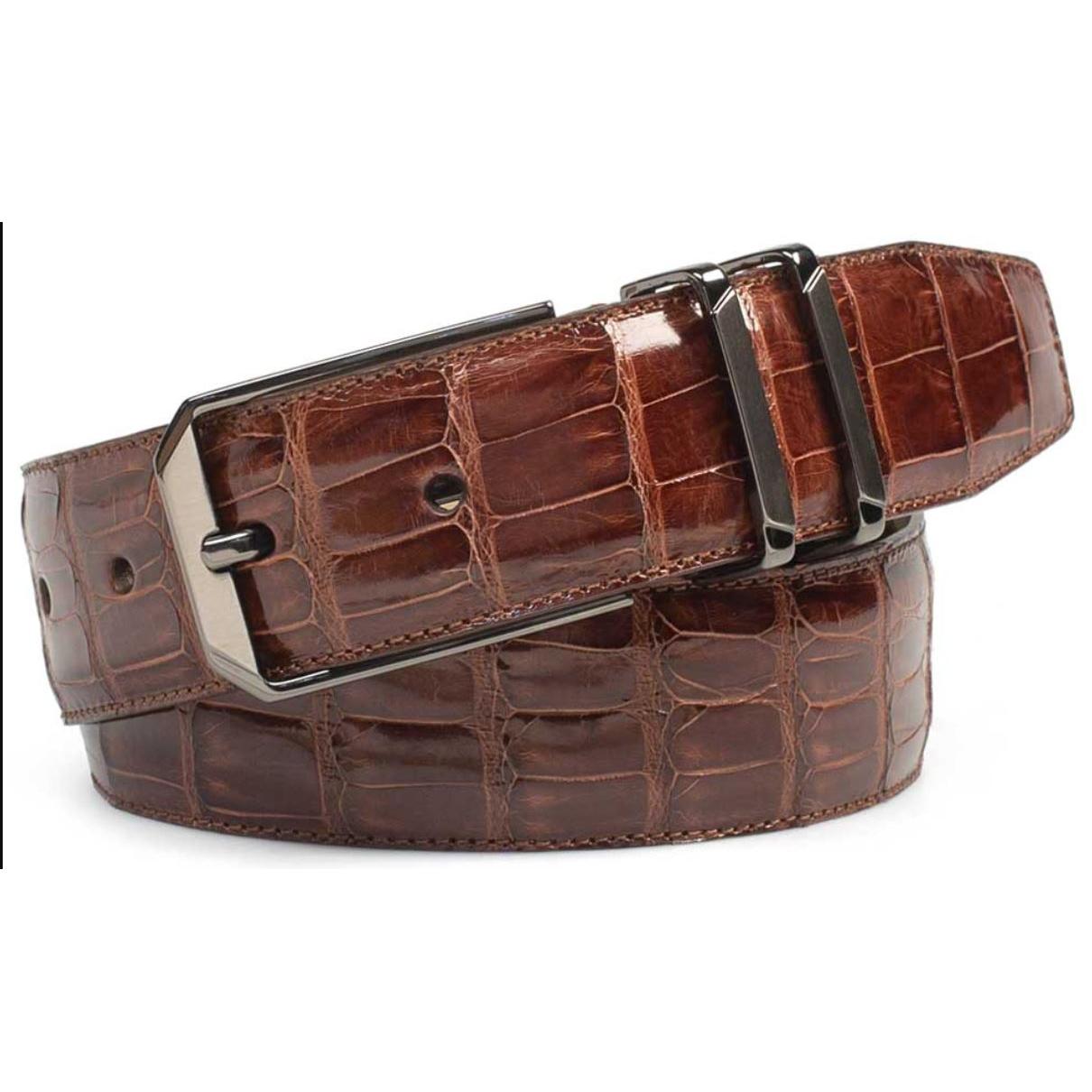 Mezlan AO11115 Brown Genuine Crocodile Belt. - $374.90 :: Upscale ...