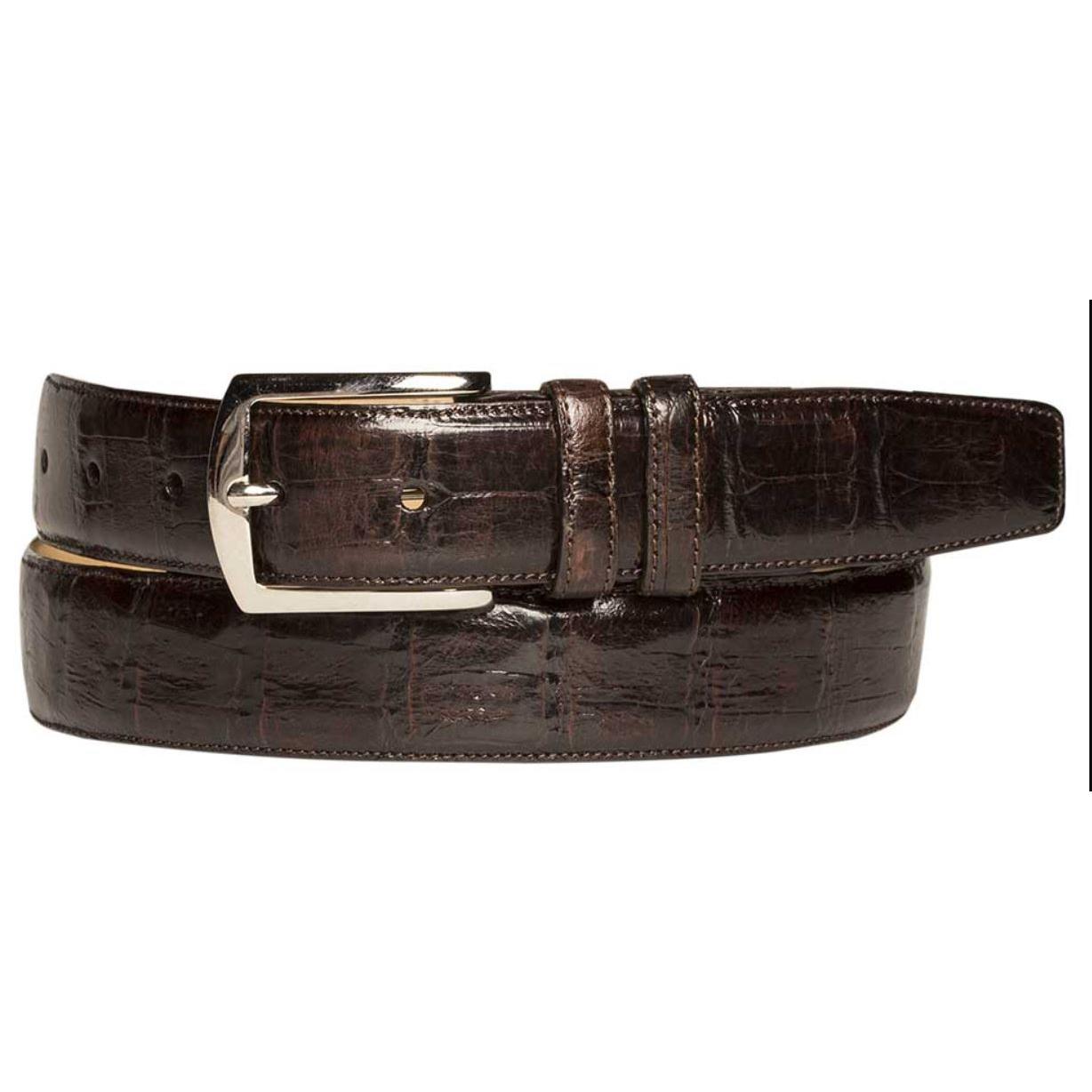 Mezlan AO8603 Brown Belt | Crocodile Skin Belts for Men