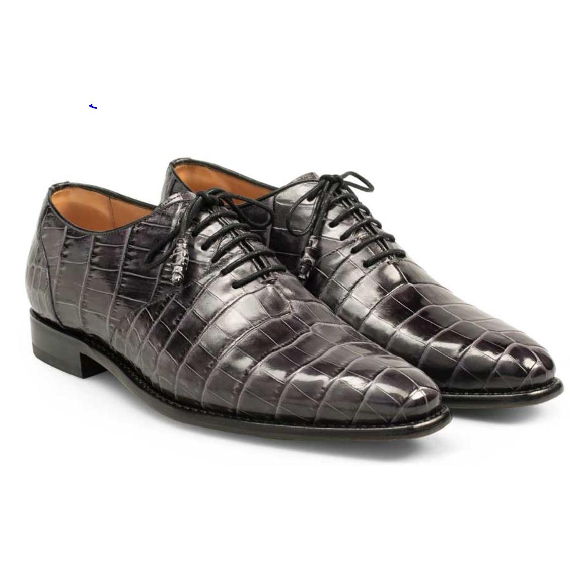 Mezlan Grey Genuine Alligator Plain Toe Oxford Shoes 4291-J. - $1,169. ...