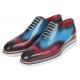 Paul Parkman "187-BLU-PRP'' Purple / Blue Genuine Calfskin Leather Shoes.