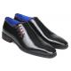 Paul Parkman "981X65" Black Genuine Leather Side Lace Oxfords Shoes..