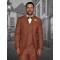 Statement Confidence "Messina" Copper Brown Super 150's Wool Vested Classic Fit Suit