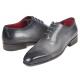 Paul Parkman "ZLS34GRY" Grey Genuine Calfskin Leather Perforated Oxford Shoes .