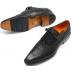 Mezlan "Haydn" Black Polished Calfskin Two-Toned Wing Tip  Shoes  8878.