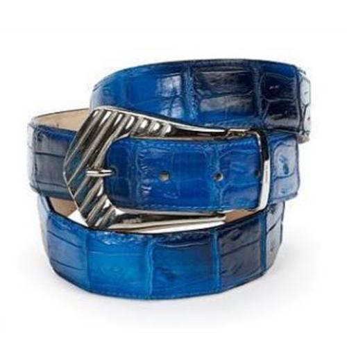 Mauri Turquoise Blue Genuine Crocodile Belt.
