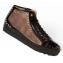 Mauri Brown / Black Genuine Alligator Metal Studded Sneakers.