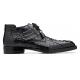 Belvedere "Gaylord" Black Genuine Hornback Crocodile Oxford Shoes R19.