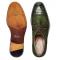 Belvedere "Bala" Emerald Safari Genuine Alligator / Calfskin Cap Toe Shoes 53F.