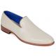 Paul Parkman "391CR73" Cream Genuine Iguana Loafer Shoes.