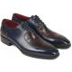 Paul Parkman "193NV41" Navy / Brown Genuine Crocodile / Calfskin Oxfords  Shoes.
