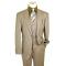 Luciano Carreli Taupe Shadow Stripe Super 150's Wool Classic Fit Vested Suit 6298-3904