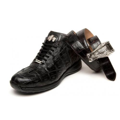 Mauri Dark Brown Genuine All Over Crocodile Shoes 8932/6.