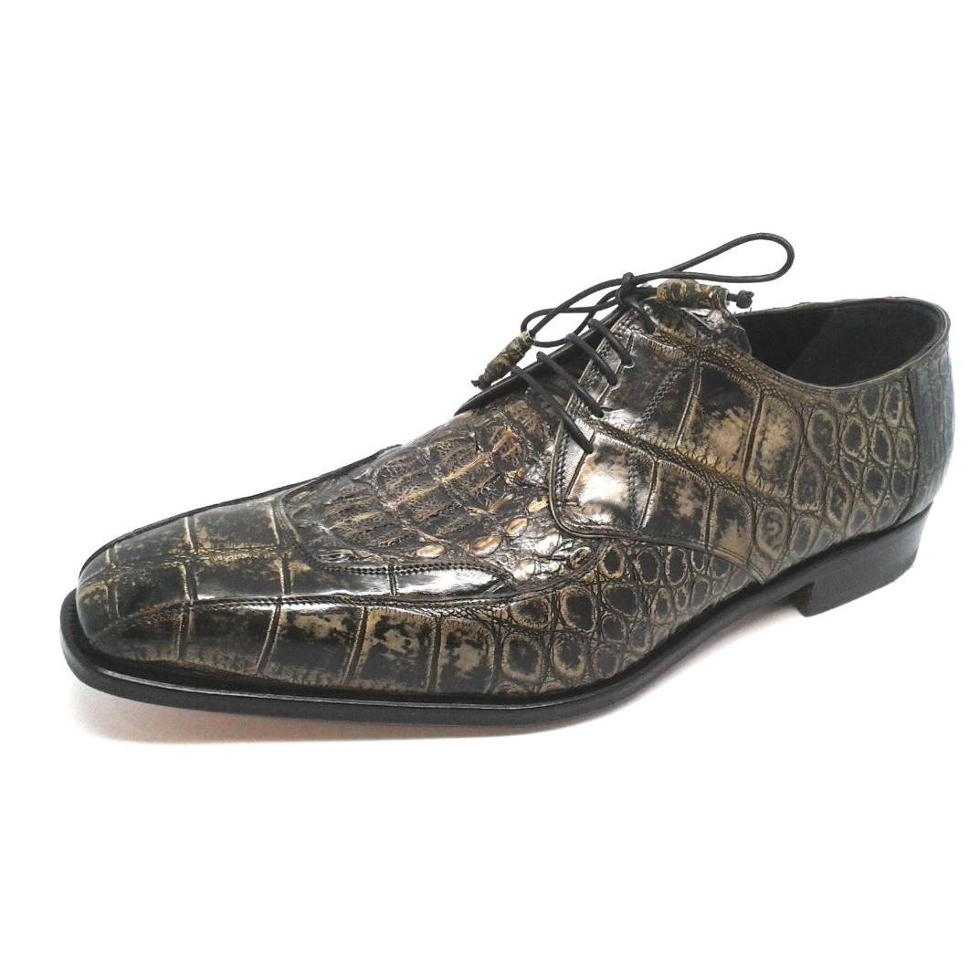 Mauri 4876 Metauro Crocodile & Hornback Shoes Dune / Olive / Cream (Special Order)