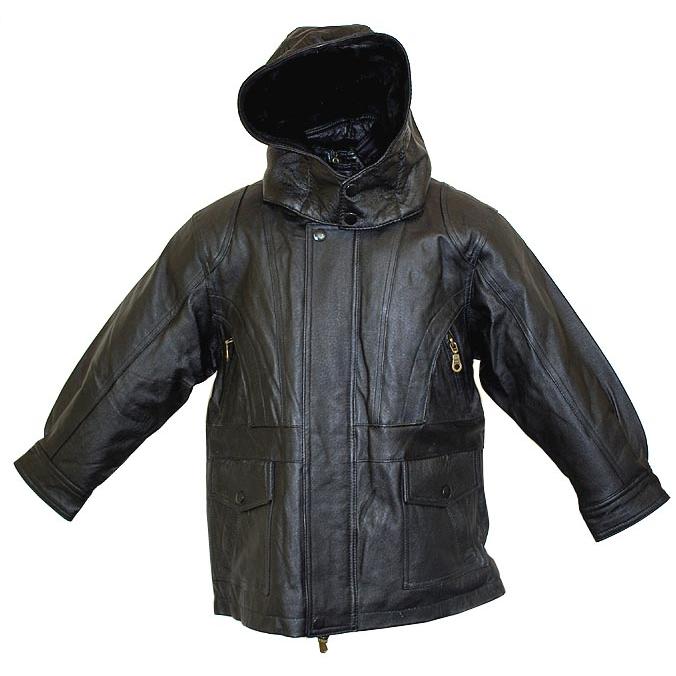 Hind Black Leather 3/4 Length Boy's Coat K-2207 - $179.60 :: Upscale ...