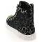 Fiesso Black Genuine Leather High Top Sneaker Shoes FI2364-2.