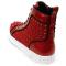 Fiesso Red Genuine Leather High Top Sneaker Shoes FI2364.