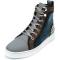 Fiesso Grey Genuine Leather High Top Sneaker Shoes FI2348.