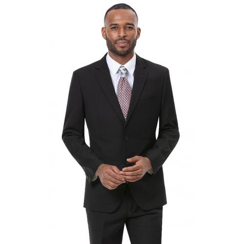 E. J. Samuel Black Slim Fit Suit M18020.