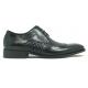 Carrucci Black Genuine Calfskin Hand Braided Leather Woven Oxford Shoes KS886-14.