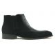 Carrucci Black / Grey Genuine Suede Two Tone Chelsea Boots KB478-107ST.