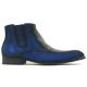 Carrucci Blue / Grey Genuine Suede Two Tone Chelsea Boots KB478-107ST.