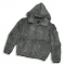 Winter Fur Grey  Genuine Full Skin Rabbit Jacket With Detachable Hood M05R02GY.