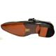 Carrucci Black Burnished Calfskin Leather Monk Strap Shoes KS503-35