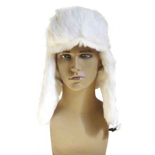 Winter Fur White Genuine Rabbit Fur Hat W05H01WT.