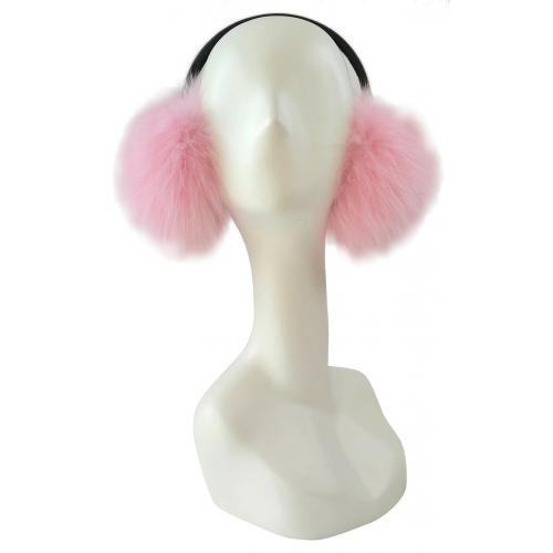 Winter Fur Pink Genuine Fox  Ear Muff EM5301PK.