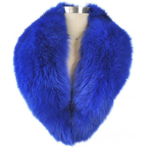 Winter Fur Royal Blue Genuine Full Skin Fox Collar SC5301ORB.