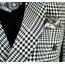 Extrema Black / White Neo-Houndstooth Cotton Double Breasted Classic Fit Suit RLBP53
