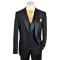 Extrema Black Woven Shadow Polka Dot Cotton Blend Vested Classic Fit Suit RLBPV49