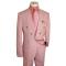 Extrema Solid Light Pink Single Button Double Breasted Classic Fit Suit RLBP46