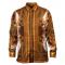 Prestige Brown / Gold / Ivory Satin Medusa / Greek Design Long Sleeve Shirt PR-304