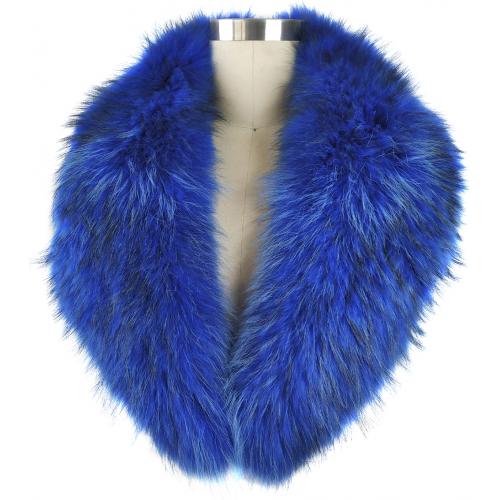 Winter Fur Royal Blue Genuine Full Skin Raccoon Collar SC0601RB.
