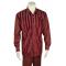 Pronti Burgundy Microsuede / Velvet Striped Long Sleeve Outfit SP6431
