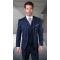 Statement "Angel-4" Navy / Slate Blue Plaid Super 150's Wool Vested Modern Fit Suit