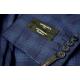 Statement "Angel-4" Navy / Slate Blue Plaid Super 150's Wool Vested Modern Fit Suit