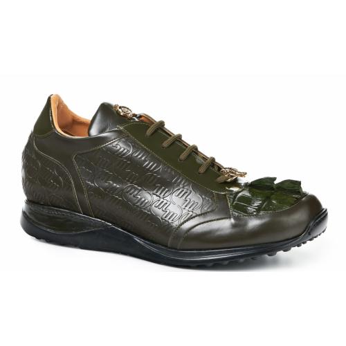 Mauri "Native" 8573 Olive Genuine Hornback / Patent Leather Sneakers