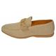 AC Casuals Beige Woven Canvas Bit Strap Moc Toe Loafers 6816