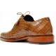 Mezlan "Anderson" Camel AllOver Genuine Crocodile Shoes With Crocodile Wrapped Tassels 13584-F