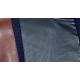 Bagazio Navy Blue / Wine / White PU Leather Zip-Up Cardigan Sweater BM1956