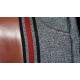 Bagazio Charcoal / Wine / Black PU Leather Half-Zip Pull-Over Sweater BM1951