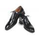 Paul Parkman "181BLK55" Black Genuine Calfskin Wingtip Oxford Shoes.