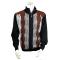 Silversilk Black / Rust / Silver / White Zip-Up Cardigan Sweater 7220